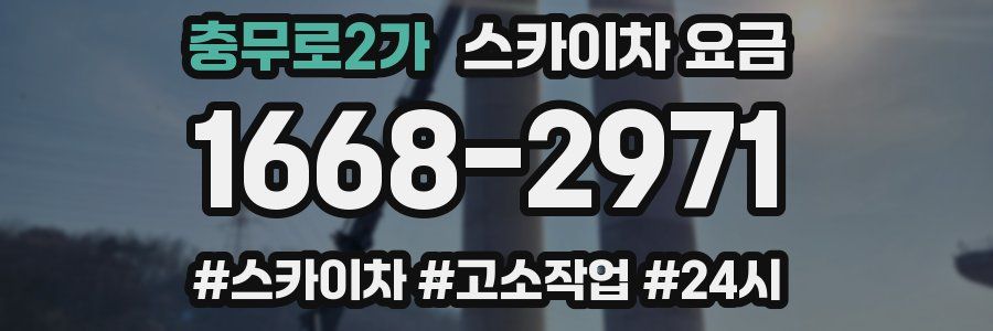 충무로2가 스카이차 요금