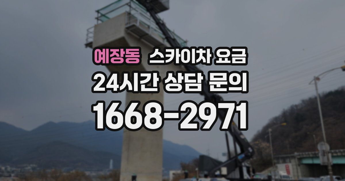 예장동 스카이차 요금