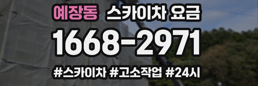 예장동 스카이차 요금