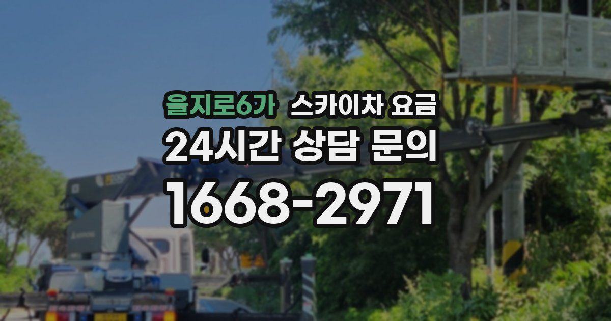 을지로6가 스카이차 요금