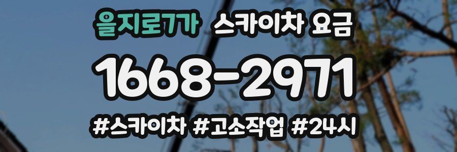을지로7가 스카이차 요금