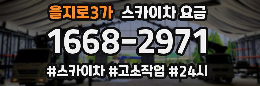을지로3가 스카이차 요금