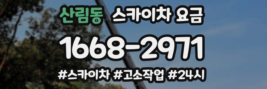 산림동 스카이차 요금