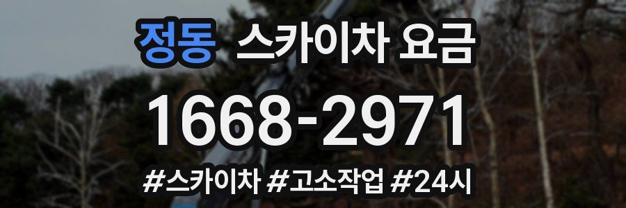 정동 스카이차 요금