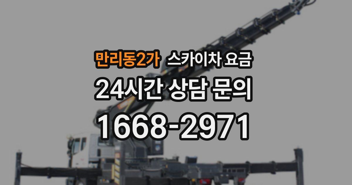 만리동2가 스카이차 요금