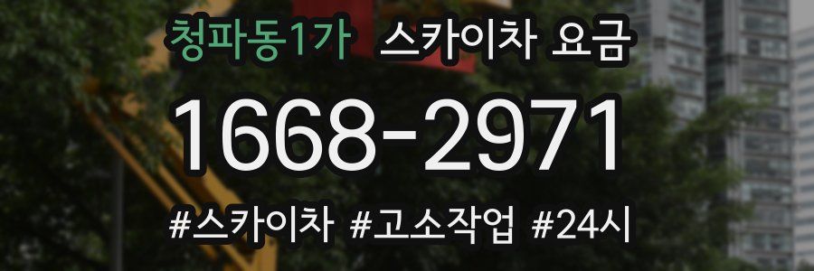청파동1가 스카이차 요금