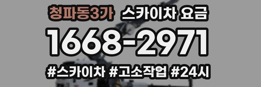 청파동3가 스카이차 요금