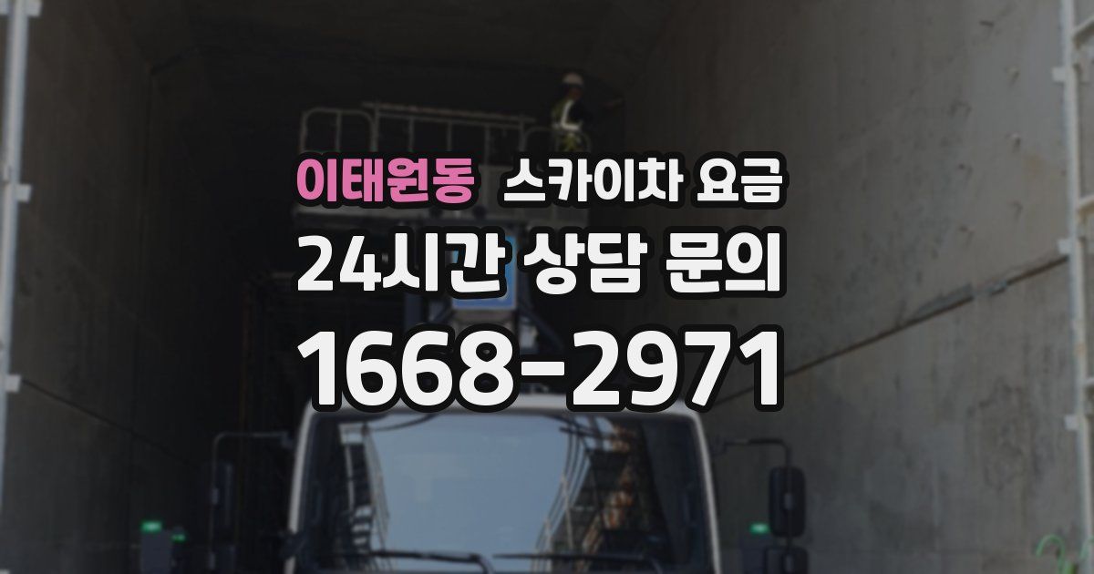 이태원동 스카이차 요금