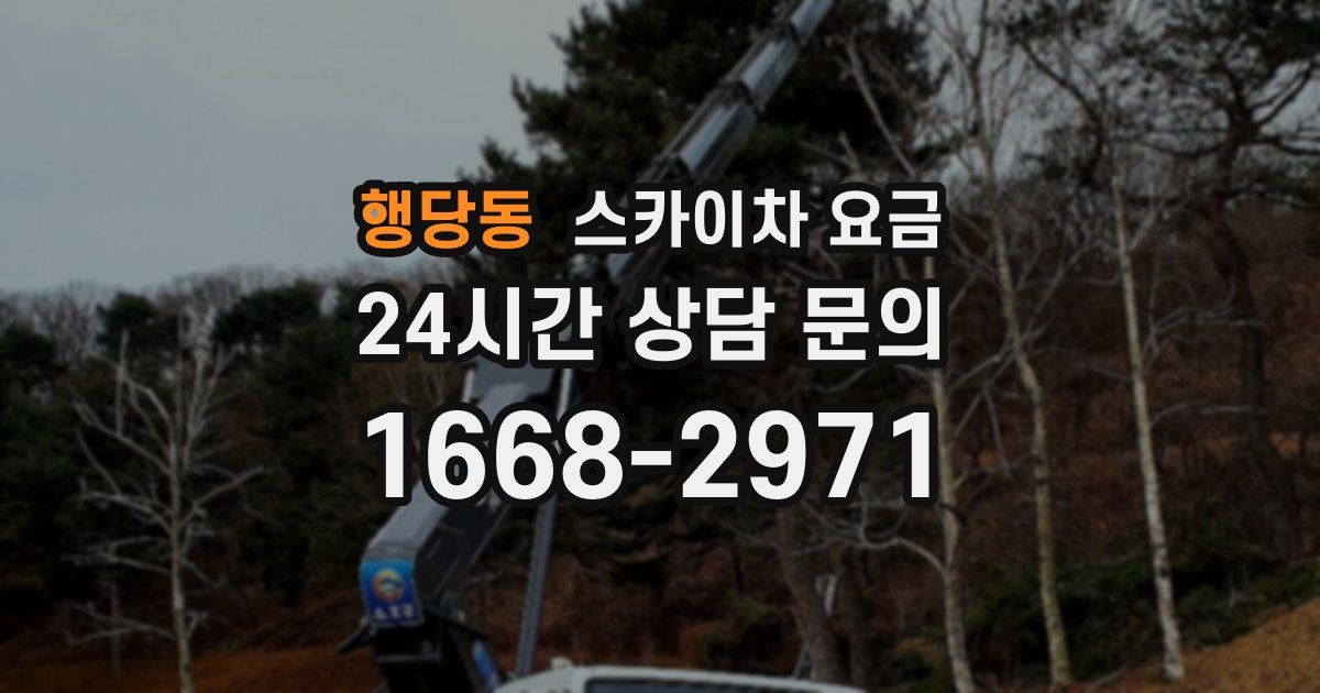 행당동 스카이차 요금