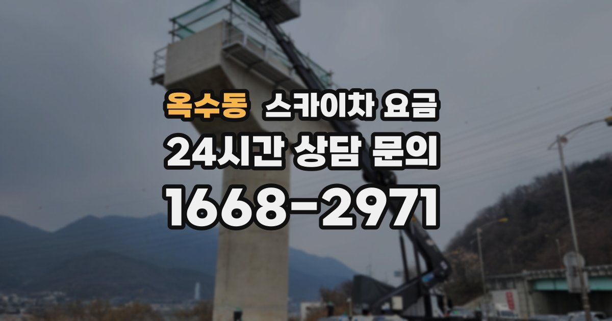 옥수동 스카이차 요금