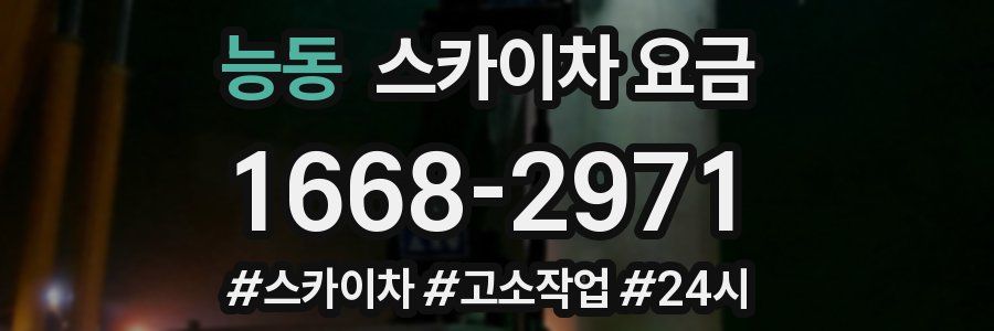 능동 스카이차 요금