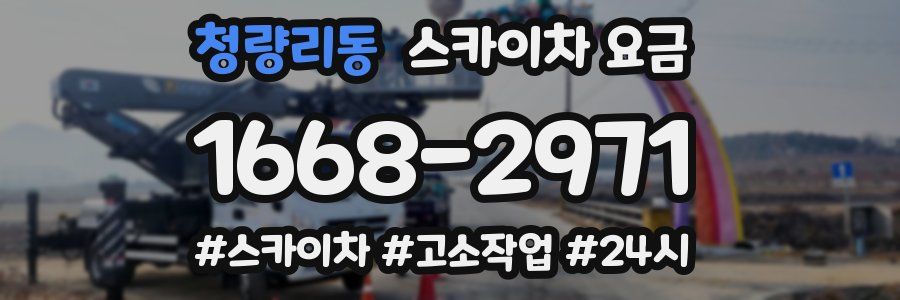 청량리동 스카이차 요금