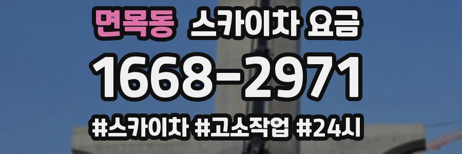 면목동 스카이차 요금