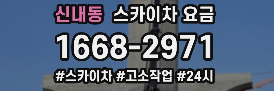 신내동 스카이차 요금