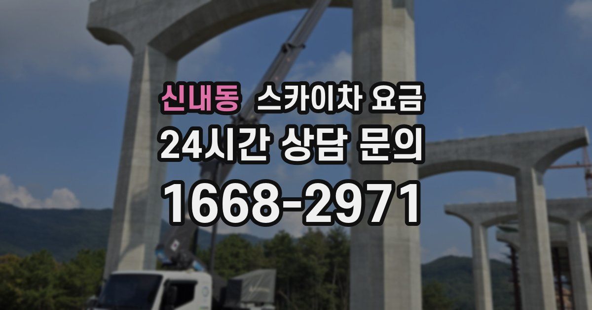신내동 스카이차 요금