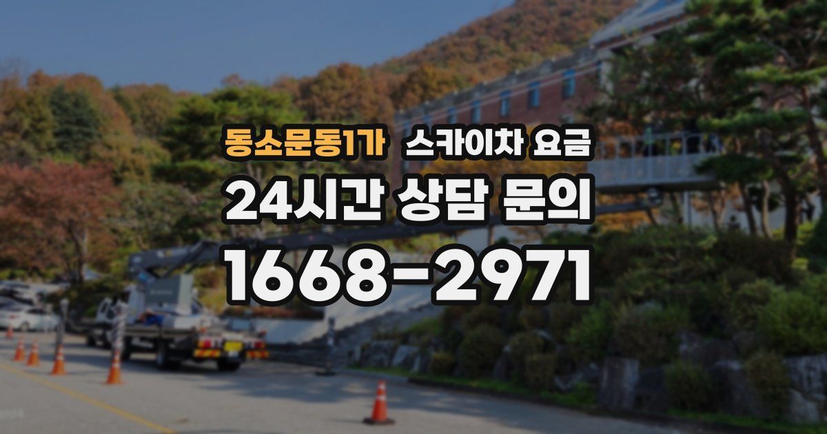 동소문동1가 스카이차 요금