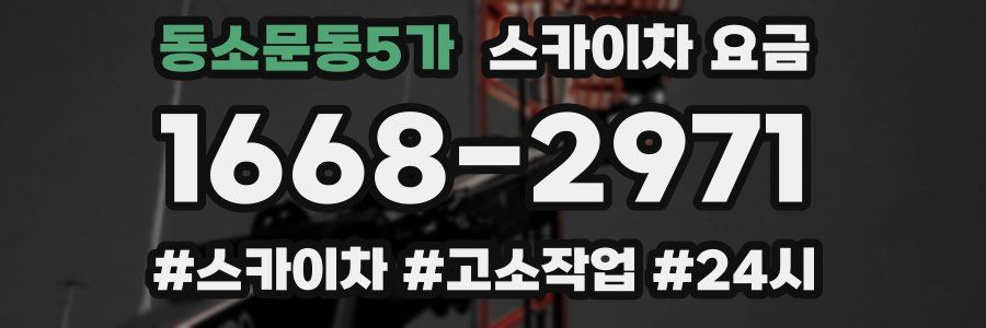동소문동5가 스카이차 요금