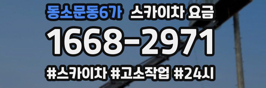동소문동6가 스카이차 요금