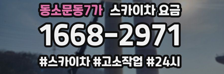 동소문동7가 스카이차 요금