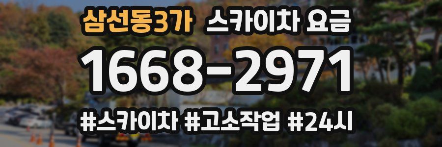 삼선동3가 스카이차 요금