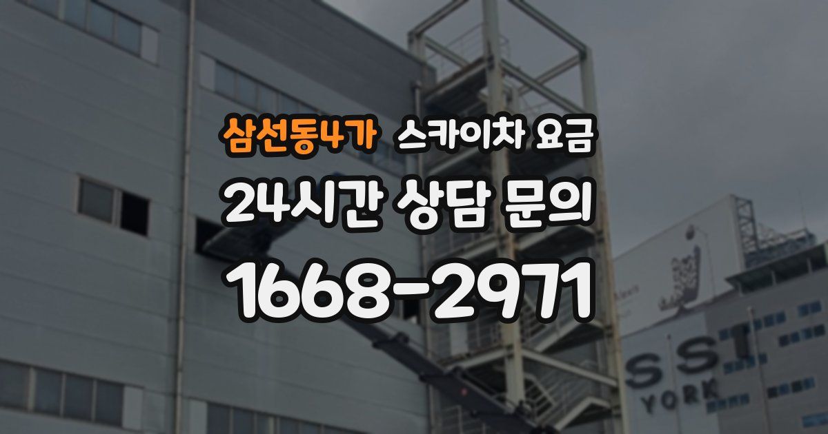 삼선동4가 스카이차 요금