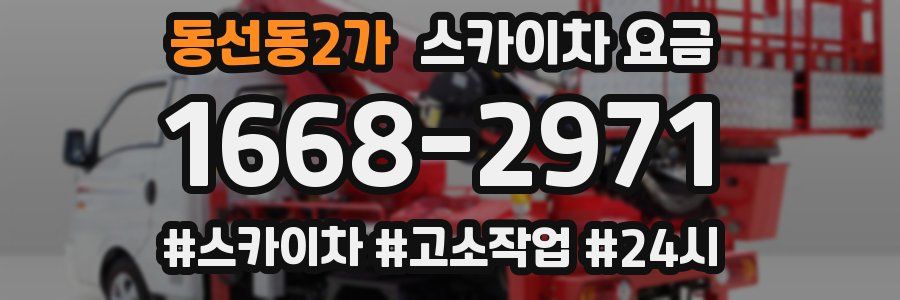 동선동2가 스카이차 요금