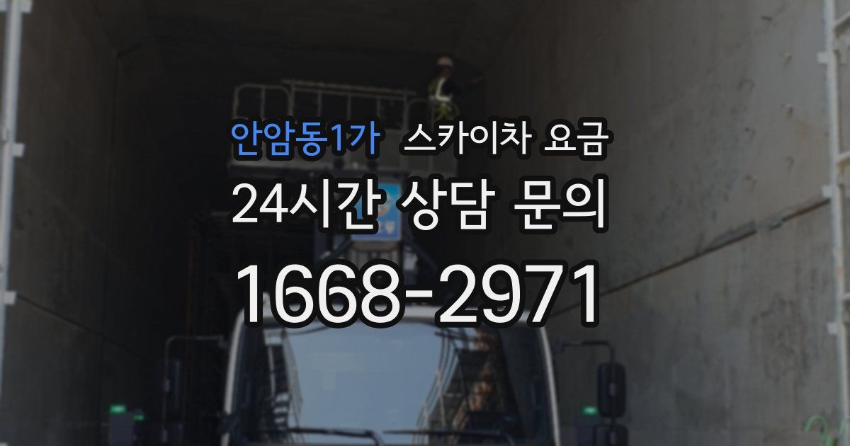 안암동1가 스카이차 요금