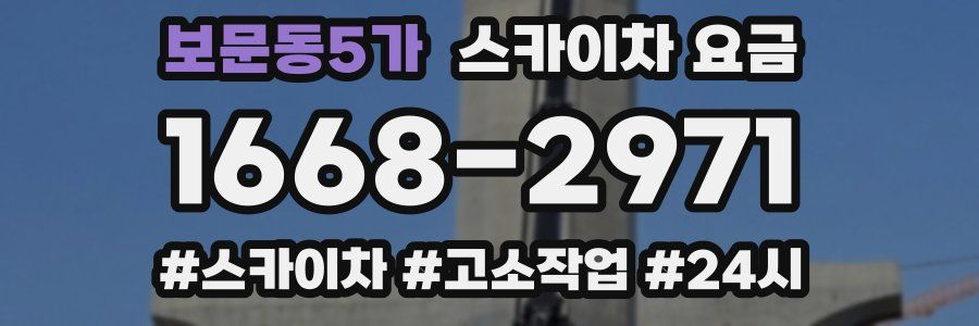보문동5가 스카이차 요금