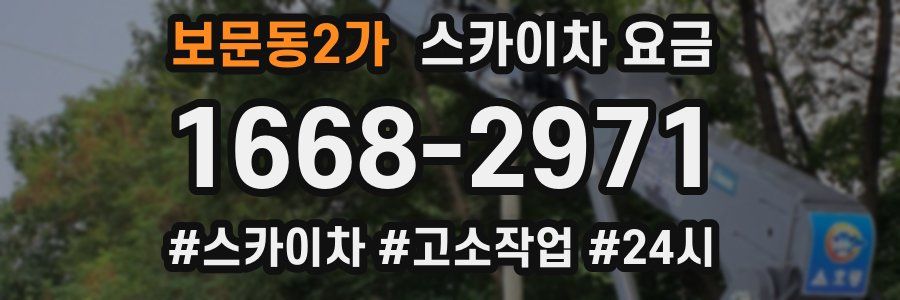 보문동2가 스카이차 요금