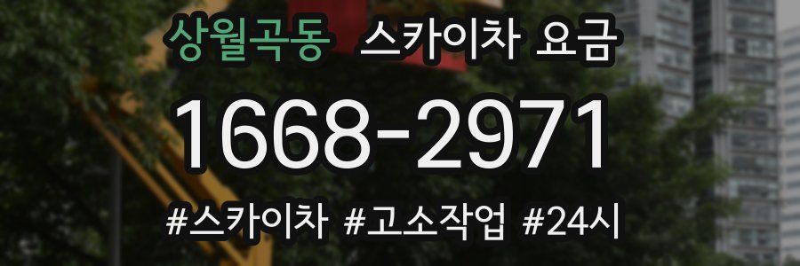 상월곡동 스카이차 요금