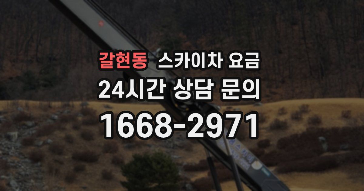 갈현동 스카이차 요금