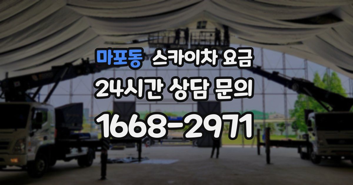 마포동 스카이차 요금