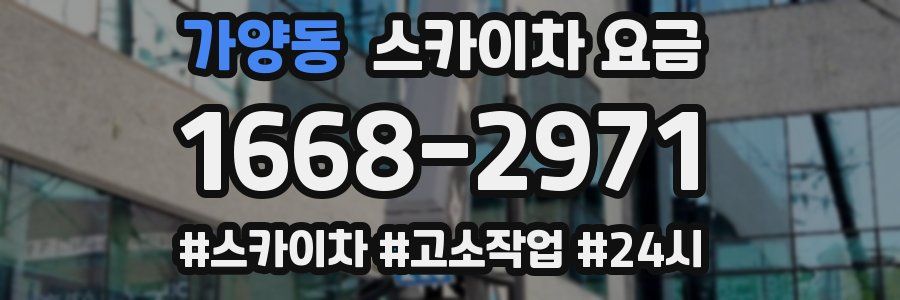 가양동 스카이차 요금