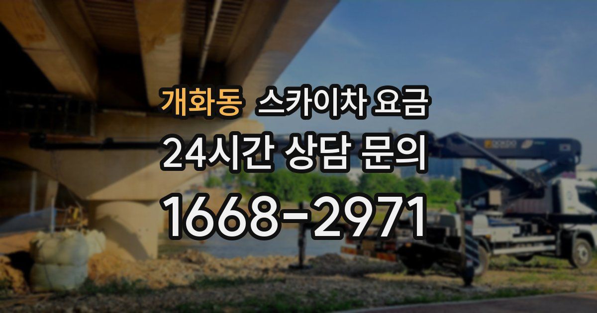 개화동 스카이차 요금