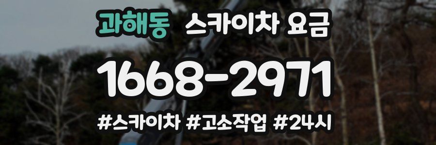 과해동 스카이차 요금