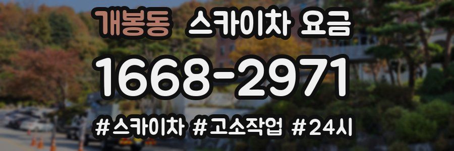 개봉동 스카이차 요금