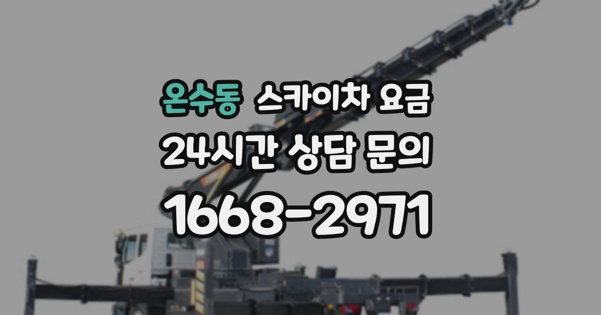 온수동 스카이차 요금