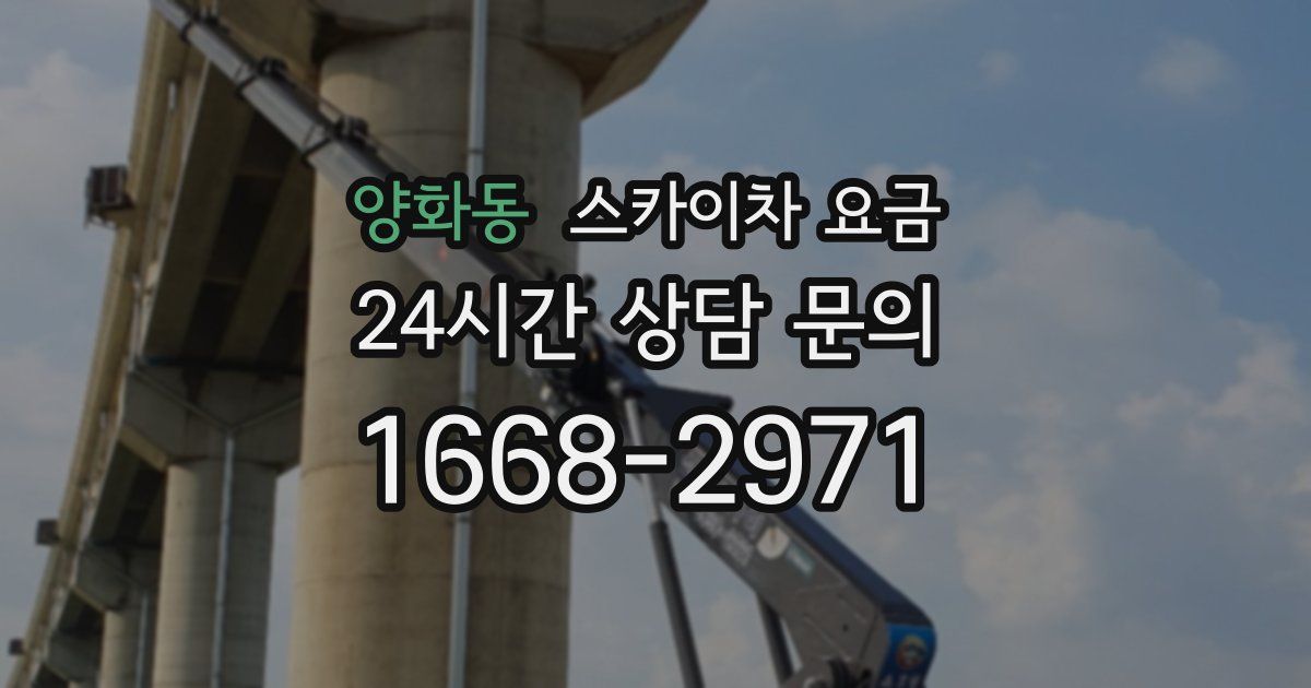 양화동 스카이차 요금