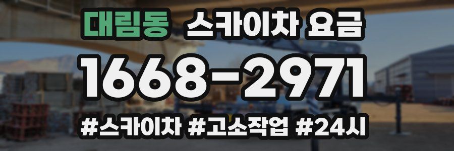 대림동 스카이차 요금