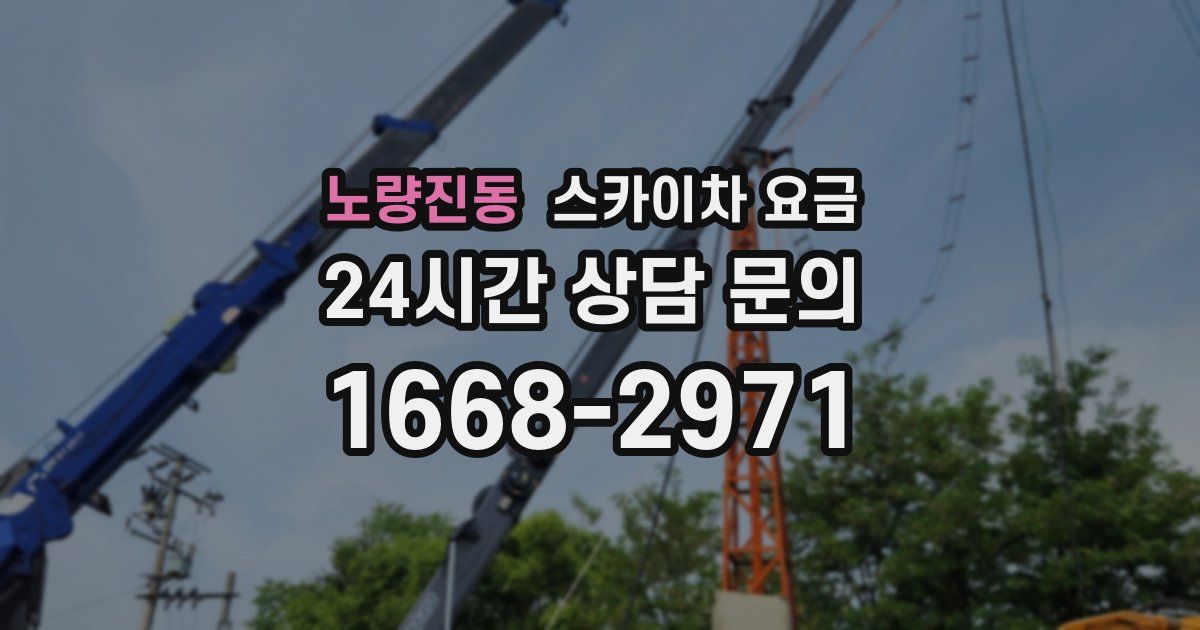 노량진동 스카이차 요금