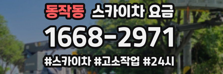 동작동 스카이차 요금