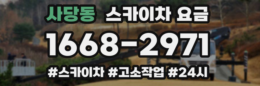 사당동 스카이차 요금