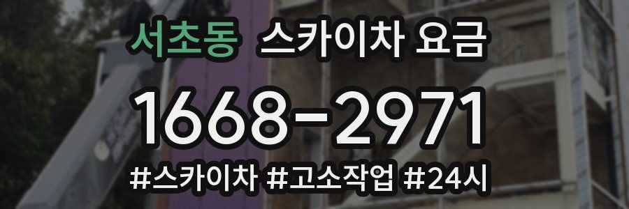 서초동 스카이차 요금