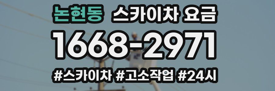 논현동 스카이차 요금