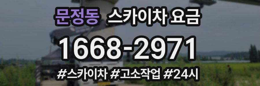 문정동 스카이차 요금