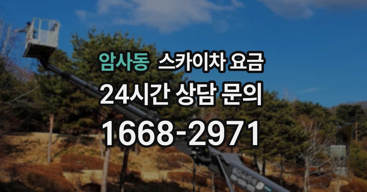 암사동 스카이차 요금