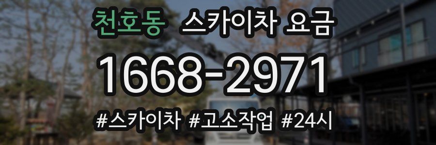 천호동 스카이차 요금
