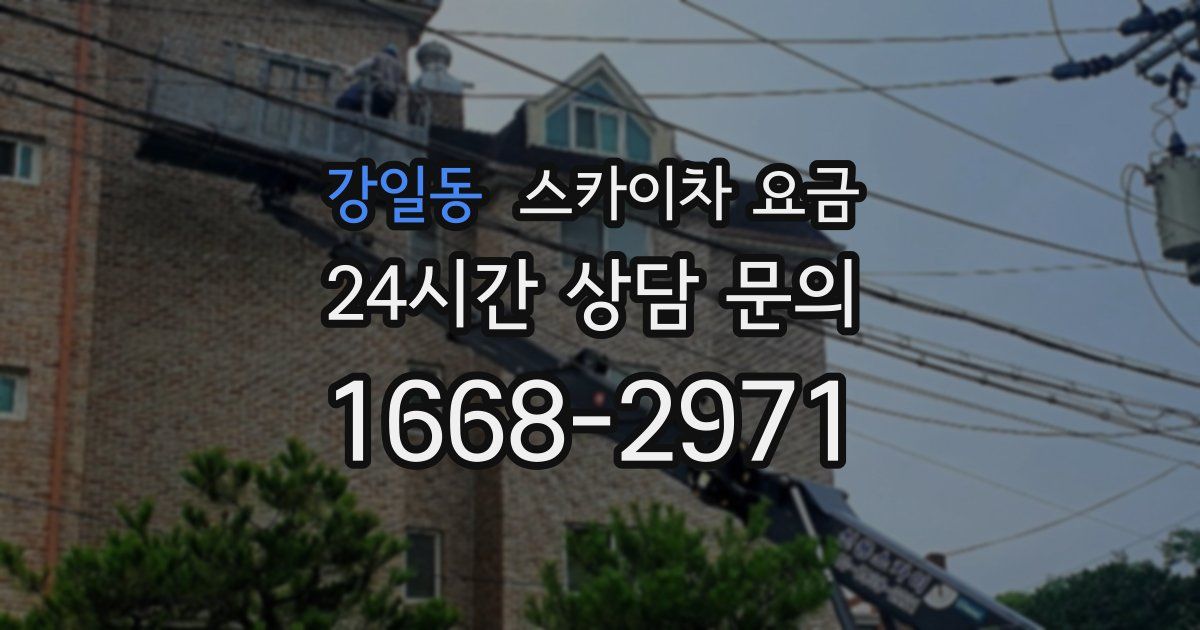 강일동 스카이차 요금
