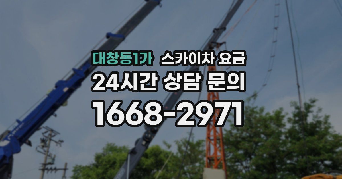 대창동1가 스카이차 요금