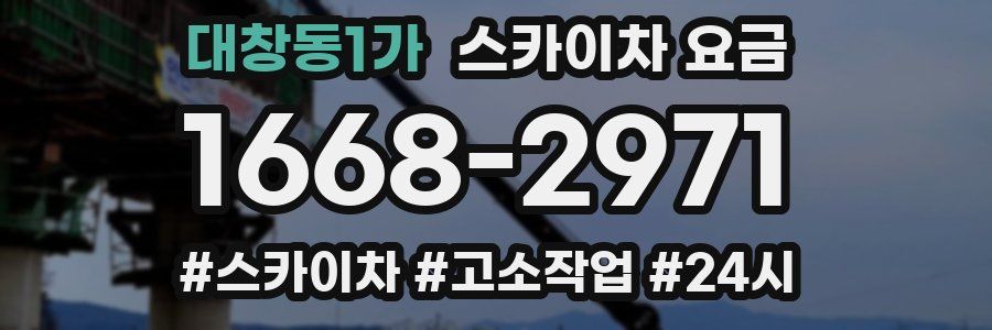 대창동1가 스카이차 요금